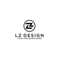 diseño de logotipo inicial de letra lz, zl para su empresa vector