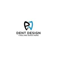 letra ej para la inicial del logotipo dental vector
