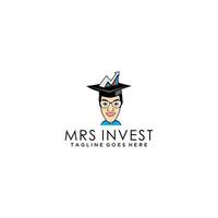 diseño de logotipo de inversión inteligente de la señora