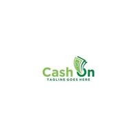 Cash on logo sign design vector