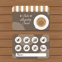 tarjeta de bonificación para café, imagen de café, ilustración vectorial vector