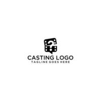 Movie Talk and ask a question logo template design vector