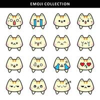 Cute Cat Emoji Collection vector