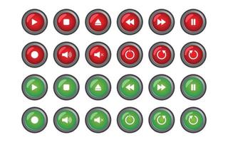 ilustración vectorial de la colección de iconos de botón vector