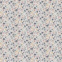 Abstract seamless pattern in terrazzo style. Vector modern texture for wallpaper, backdrop, fabric, etc.