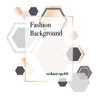 Fashion geometric background. Bronze color hexagon background. Ideas for your business presentations, printing, design. Vector illustration.