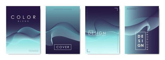 Set of covers design templates with vibrant gradient backdrop. Trendy design for placard, banners, flyers, presentations, covers and reports. Vector illustration.