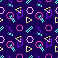 Seamless abstract geometric pattern in retro style. Geometric pattern with geometric elements. Vector illustration.