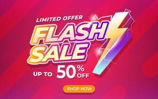 Flash sale banner template for store promotion