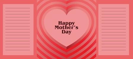vector illustration of greeting card for mother's day