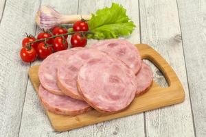 Natural ham made from pork photo