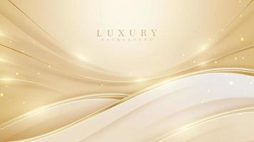 Luxury abstract gold background with glitter light effect decoration. vector