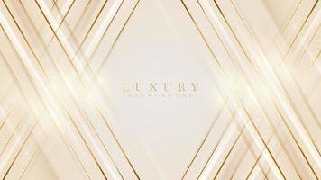 Luxury abstract diagonal gold background with glitter light effect decoration. vector