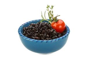 Black boiled rice photo