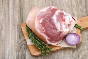 Raw pork knuckle photo