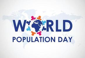 World Population Day July 11. Holiday concept. Background template vector illustration.