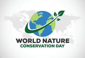 ilustración de vector de día mundial de conservación de la naturaleza