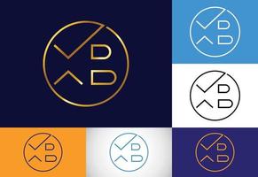 Initial Monogram Letter X B Logo Design Vector Template. Graphic Alphabet Symbol.