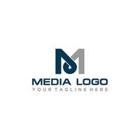 m diseño de signo de logotipo inicial vector