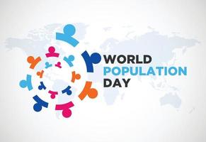 World Population Day July 11. Holiday concept. Background template vector illustration.