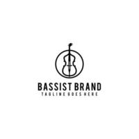BB initial bassist logo design vector
