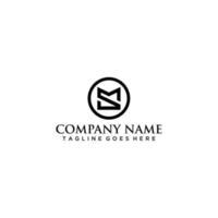 Creative modern elegant trendy unique artistic MS SM M S initial based letter icon logo. vector