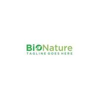 Bio natural product logo design vector template