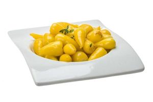 Marinated yellow pepper photo