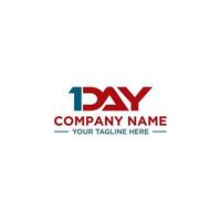 1 Day Logo Sign Design vector