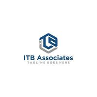 ITB letter logo design for your company vector