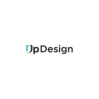 Up text logo icon design vector template