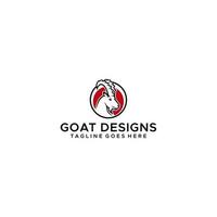 goat logo sign design vector