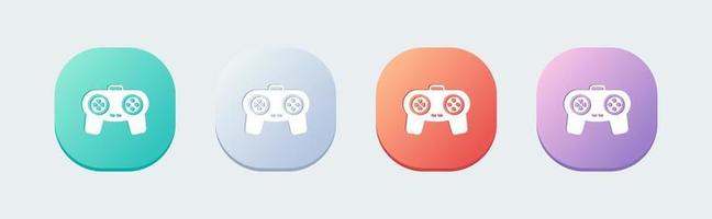 Joystick solid icon in flat design style. Game console sign vector illustration.