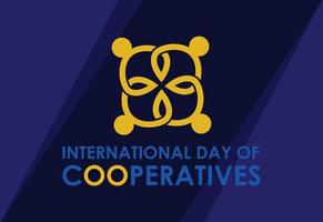 plantilla de vector de celebración del día internacional de las cooperativas
