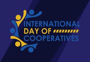 plantilla de vector de celebración del día internacional de las cooperativas