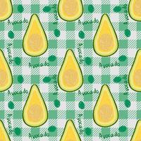 Seamless pattern with avocado. Fruit concept. Wrapping paper pattern. vector