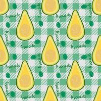 Seamless pattern with avocado. Fruit concept. Wrapping paper pattern. vector