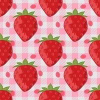 Seamless pattern with strawberries. Fruit concept. Wrapping paper pattern. vector