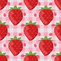 Seamless pattern with strawberries. Fruit concept. Wrapping paper pattern. vector