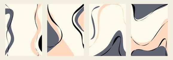 fondos abstractos modernos. estilo minimalista de moda. varias formas configuran plantillas de diseño buenas para la tarjeta de fondo saludo papel tapiz folleto volante invitación y otros. ilustración vectorial vector