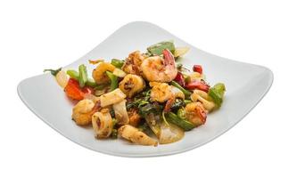 Seafood with vegetables photo