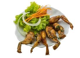 Grilled frog legs photo