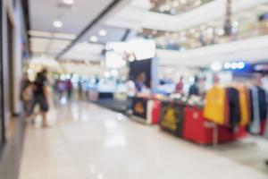 Abstract blur defocused shopping mall interior background photo