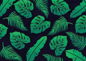 tropical leaf background pattern design vector