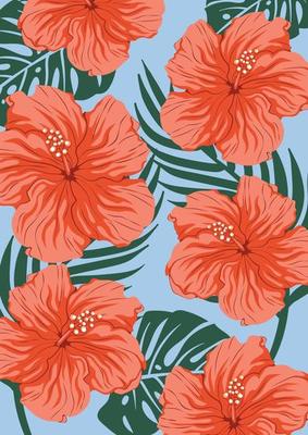 tropical leaf background pattern design