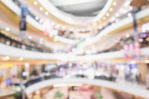 Abstract blur modern shopping mall interior defocused background photo