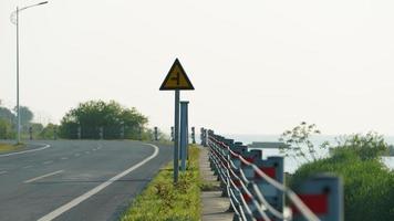 The countryside road view with the curved shape photo