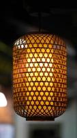 The traditional Chinese latern made by the bamboo material photo