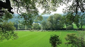 The beautiful countryside landscape  with the mountians and village in the south of the China photo