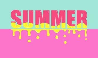 verano - pancarta colorida. ilustración vectorial de diseño. vector